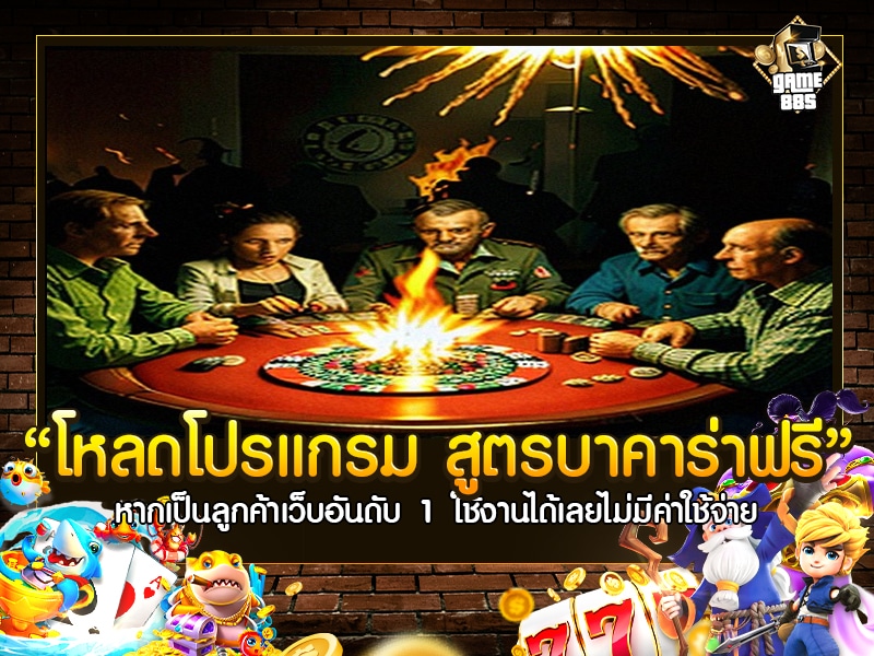โหลด โปรแกรม สูตร บา คา ร่า ฟรี