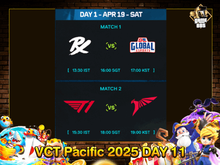 VCT Pacific 2025 DAY 19/4/68